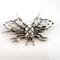 Серебряная брошь Пчелка