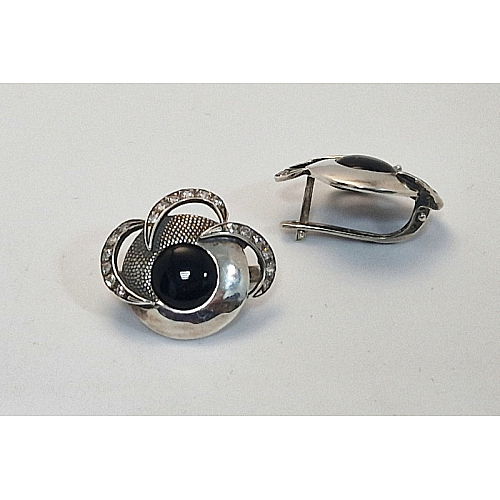 Серебряные серьги Циния