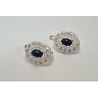 Серебряные серьги Шансон