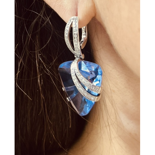 Серебряные серьги Барыня