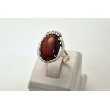 Серебряное кольцо з тигровым глазом Фрейлина