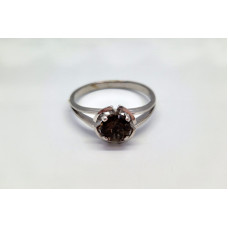 Серебряное кольцо 394 c кварцем и родированием ( арт. 2180568 )