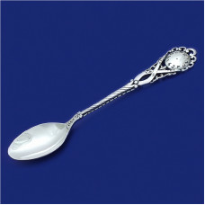 Серебряная кофейная ложка Часы