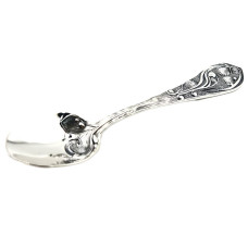 Серебряная чайная ложка Волна 925 пробы