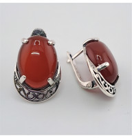 Серебряные серьги Леонтия