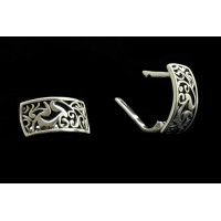 Серебряные серьги Ома