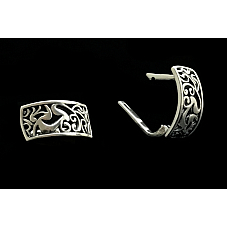 Серебряные серьги Ома