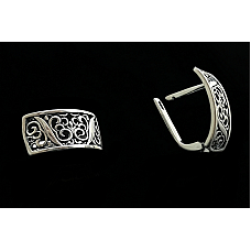Серебряные серьги Кобея