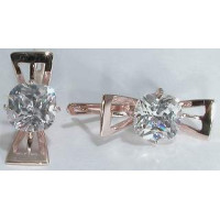 Серебряные серьги Актинидия