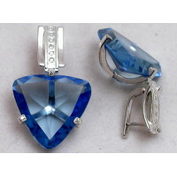 Серебряные серьги Графиня