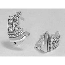 Серебряные серьги Крит