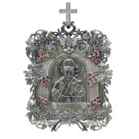 Серебряная икона Николай Угодник