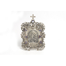 Серебряная икона Казанская шп/с (8110046)