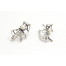 Серебряные серьги Арахнея