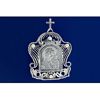Серебряная икона 14 Казанская