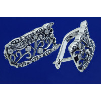 Серебряные серьги Вредительница