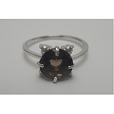 Серебряное кольцо 358 c кварцем и родированием ( арт. 2180414 )