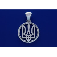 Срібний кулон Тризуб