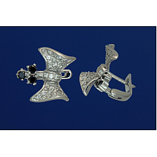 Серебряные серьги 327-3  (родированное покрытие)