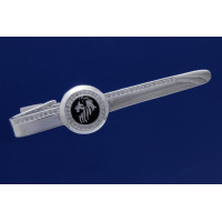 Срібний затискач для краватки 7 Лев з емаллю