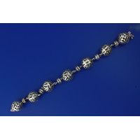 Серебряный браслет Глобус 6