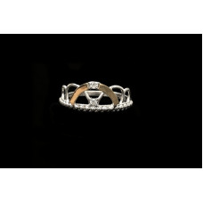 Серебряное кольцо с золотыми вставками Царица 5