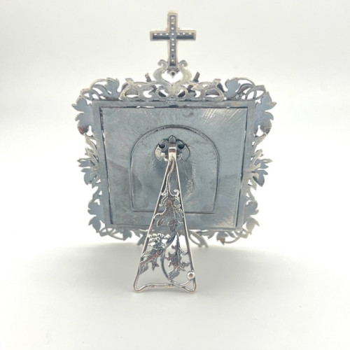 Серебряная икона Казанская