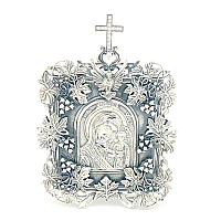 Серебряная икона Казанская