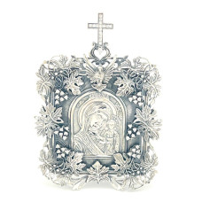 Серебряная икона Казанская