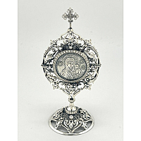 Серебряная икона 3 Казанская
