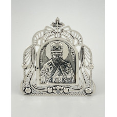 Серебряная икона 16 Николай Угодник