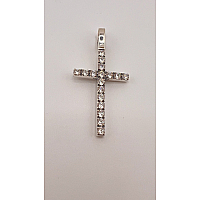 Серебряный крестик 925 с фианитами