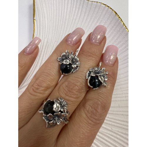 Серебряные серьги Маргаритки