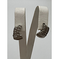Серебряные серьги Крит  (родированное покрытие)