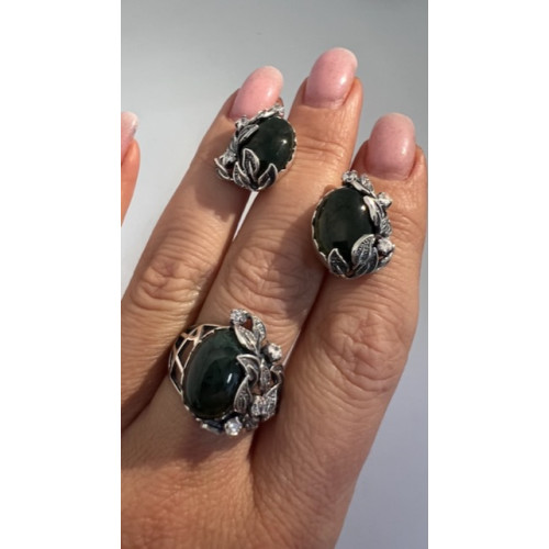 Серебряное кольцо Аксиния