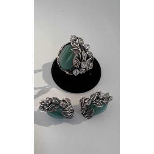 Серебряные серьги Аксиния