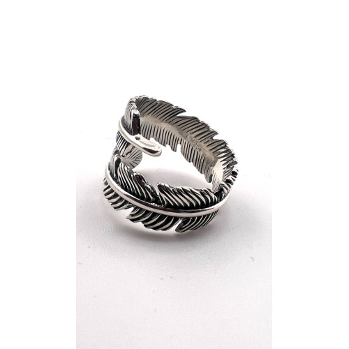 Серебряное кольцо Перо