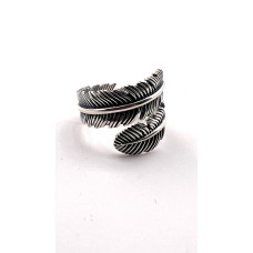 Серебряное кольцо Перо