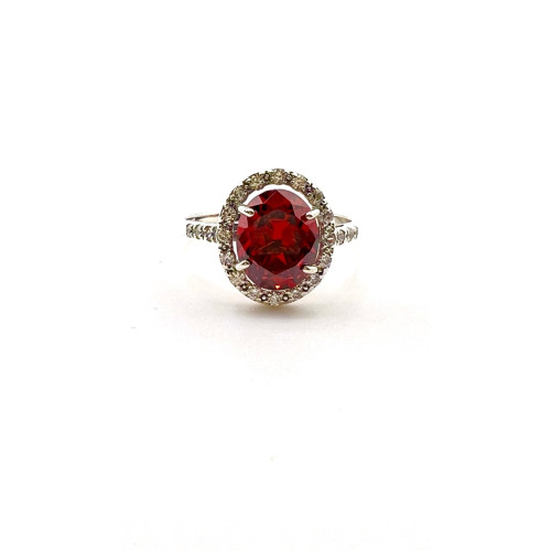 Серебряное кольцо Франция с цветными фианитами